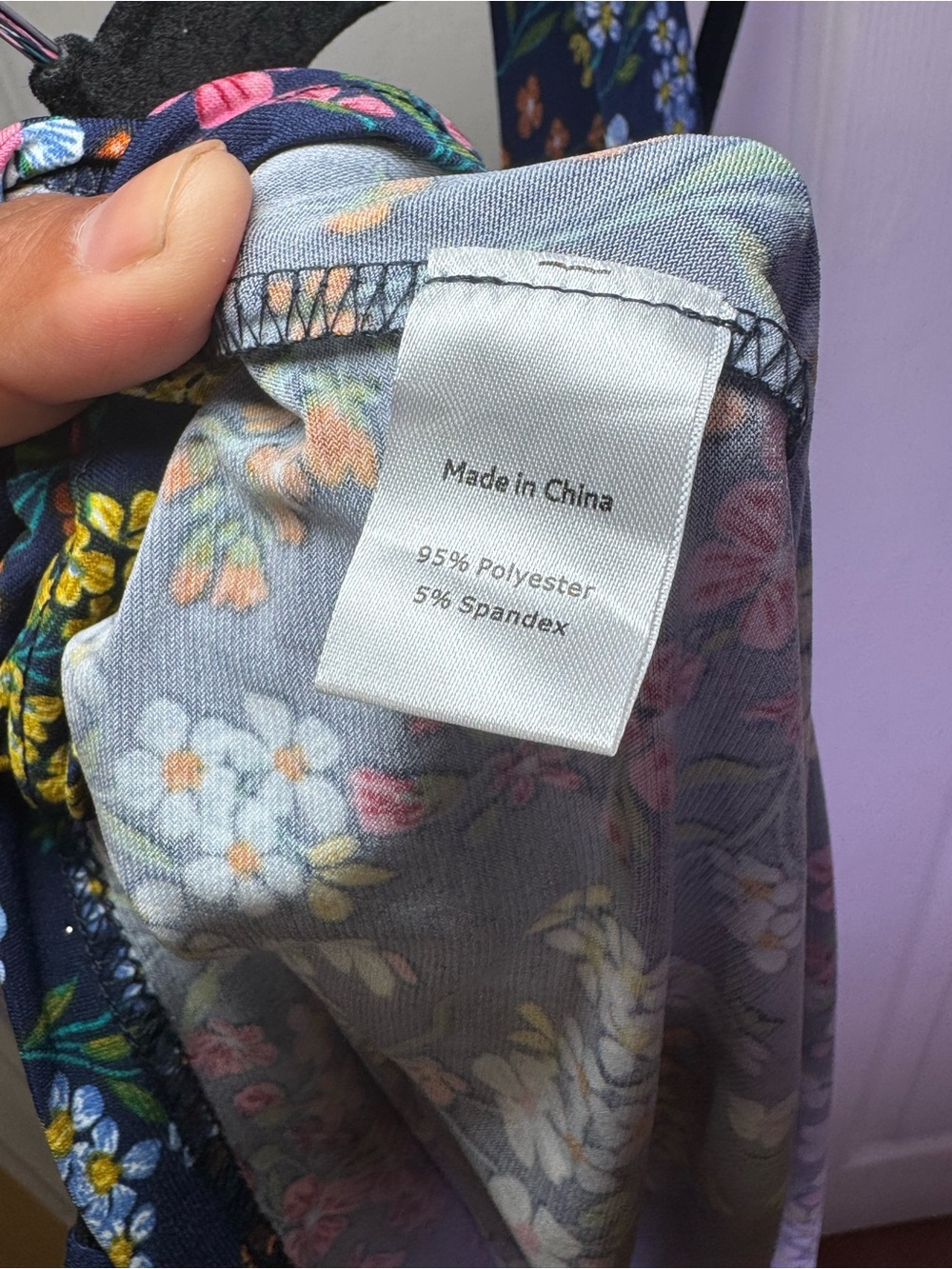 Leota Navy Floral Midi Dress with Pink, Yellow & Green Accents - Picture 6 of 8
